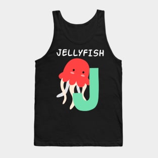 Jellyfish Alphabet J funny Tank Top